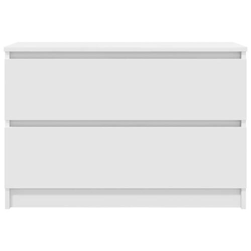 Tv-bord 80x35x54 cm konstrueret træ hvid