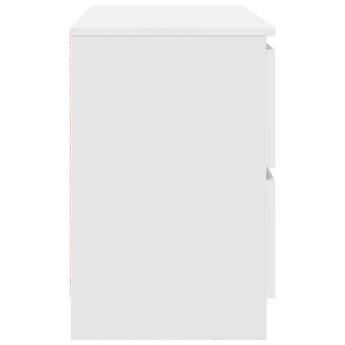 Tv-bord 80x35x54 cm konstrueret træ hvid