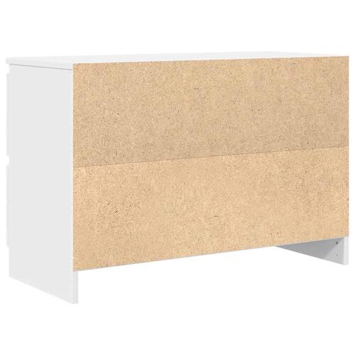 Tv-bord 80x35x54 cm konstrueret træ hvid