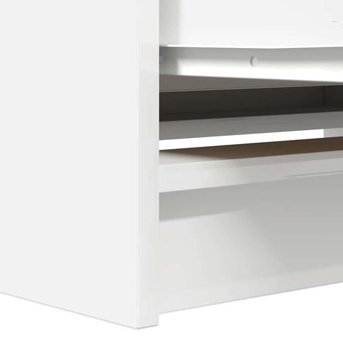 Tv-bord 80x35x54 cm konstrueret træ hvid