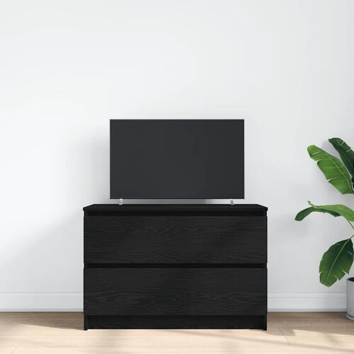Tv-bord 80x35x54 cm konstrueret træ sort
