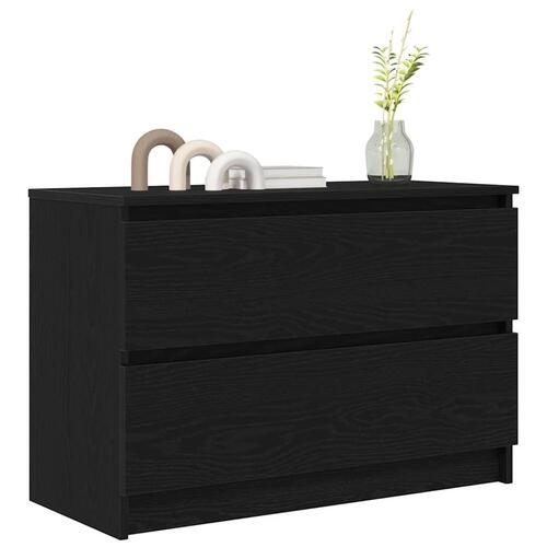 Tv-bord 80x35x54 cm konstrueret træ sort