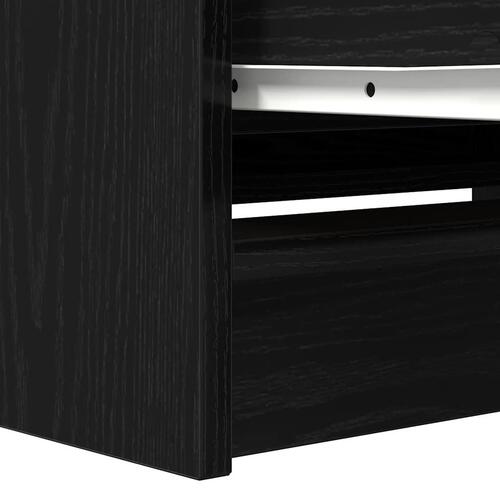 Tv-bord 80x35x54 cm konstrueret træ sort