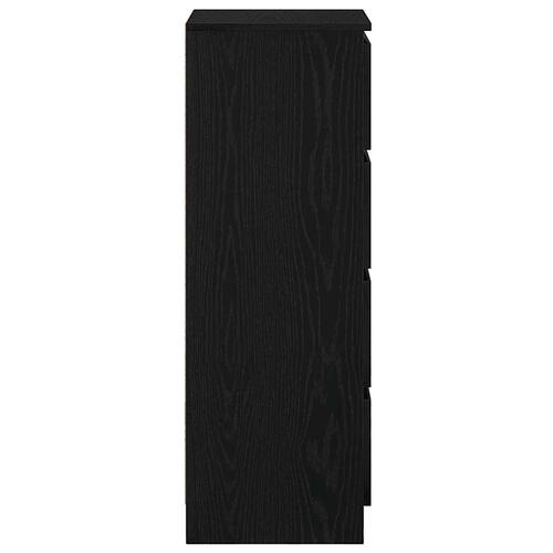 Skænk 37,5x35x99 cm konstrueret træ sort egetræsfarve