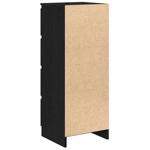 Skænk 37,5x35x99 cm konstrueret træ sort egetræsfarve
