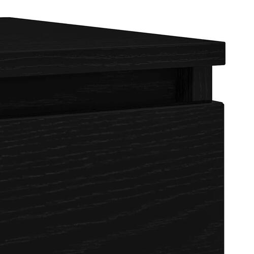 Skænk 37,5x35x99 cm konstrueret træ sort egetræsfarve