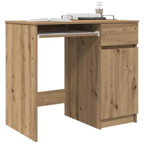 Skrivebord 86x49x76 cm konstrueret træ kunsteg
