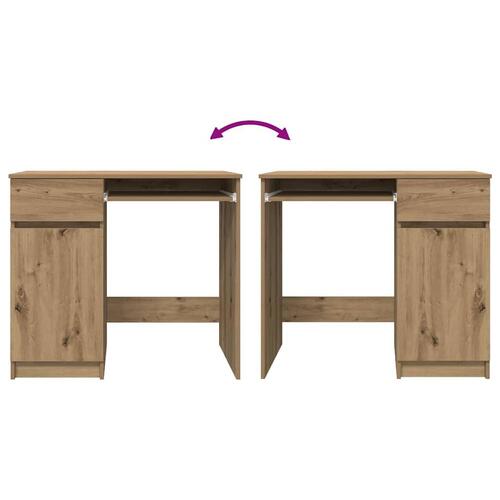 Skrivebord 86x49x76 cm konstrueret træ kunsteg