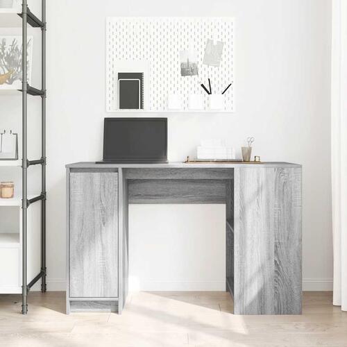 Skrivebord 120x42x76 cm konstrueret træ grå sonoma-eg