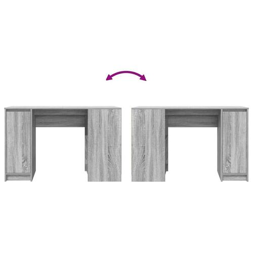 Skrivebord 120x42x76 cm konstrueret træ grå sonoma-eg