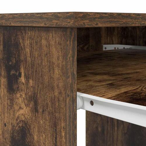 Skrivebord 86x49x76 cm konstrueret træ røget egetræsfarve