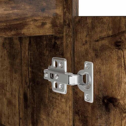 Skrivebord 86x49x76 cm konstrueret træ røget egetræsfarve