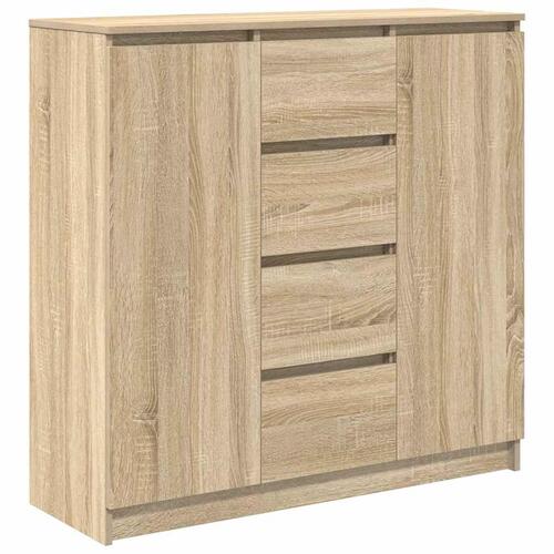 Skænk med skuffer 100,5x35x98,5 cm konstrueret træ sonoma-eg