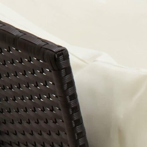 Havesofa med hynder polyrattan sort