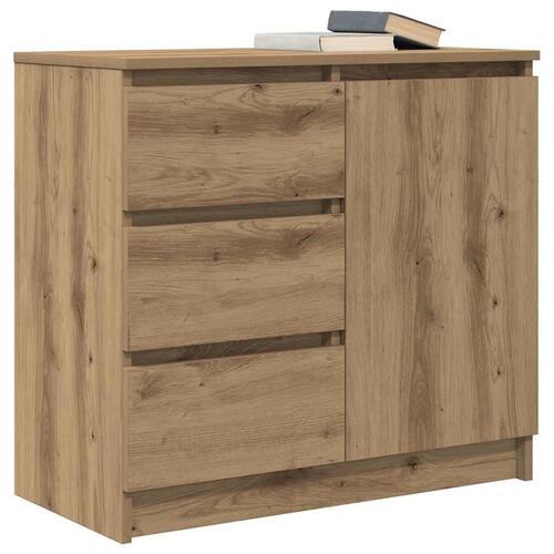 Skænk med skuffe 71x35x65 cm konstrueret træ kunsteg