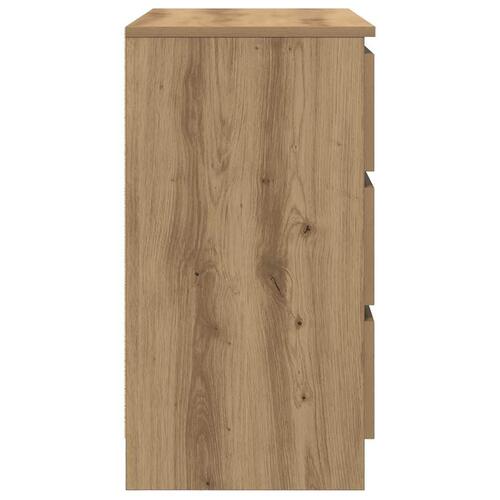 Skænk med skuffe 71x35x65 cm konstrueret træ kunsteg