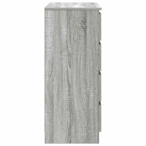 Skænk med skuffer 71x35x84 cm konstrueret træ grå sonoma-eg
