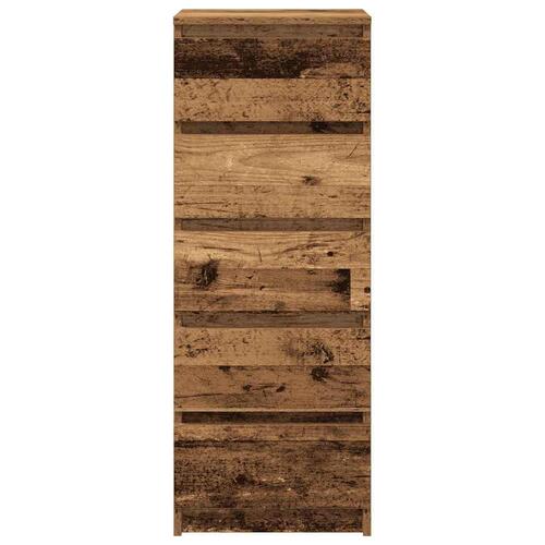 Skænk med skuffer 37,5x35x99 cm konstrueret træ antikt træ