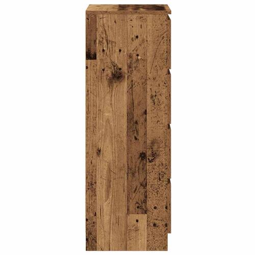 Skænk 37,5x35x99 cm konstrueret træ antikt træ