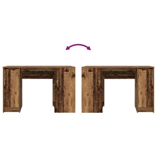 Skrivebord 120x42x76 cm konstrueret træ antikt træ