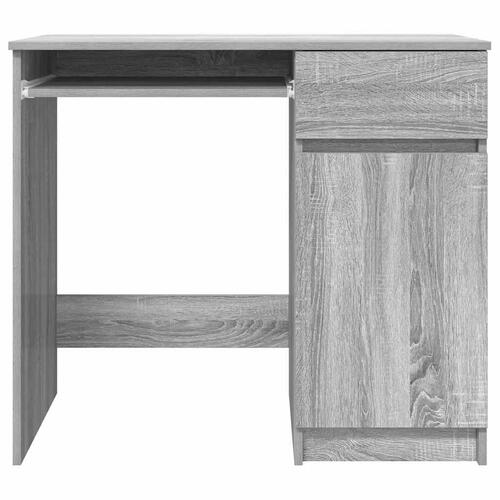 Skrivebord 86x49x76 cm konstrueret træ grå sonoma-eg