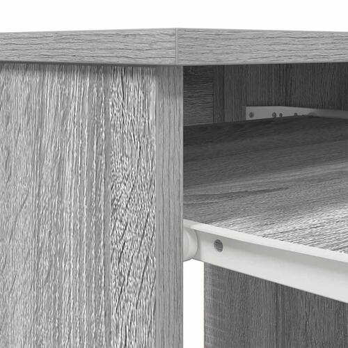 Skrivebord 86x49x76 cm konstrueret træ grå sonoma-eg