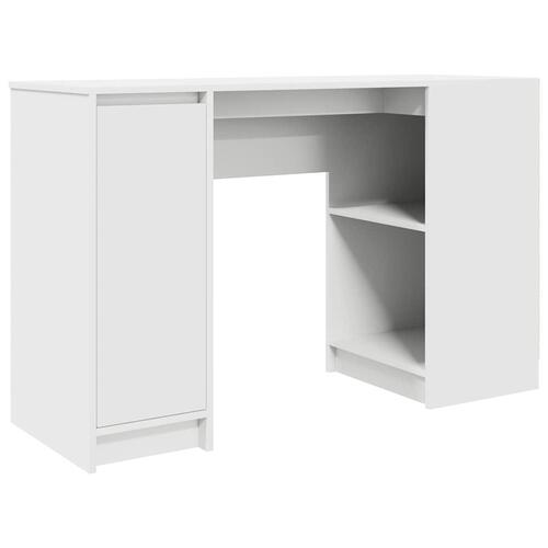 Skrivebord 120x42x76 cm konstrueret træ hvid