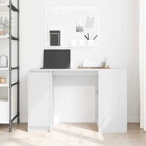 Skrivebord 120x42x76 cm konstrueret træ hvid