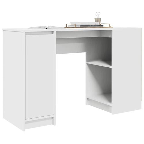 Skrivebord 120x42x76 cm konstrueret træ hvid