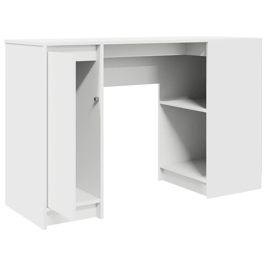 Skrivebord 120x42x76 cm konstrueret træ hvid