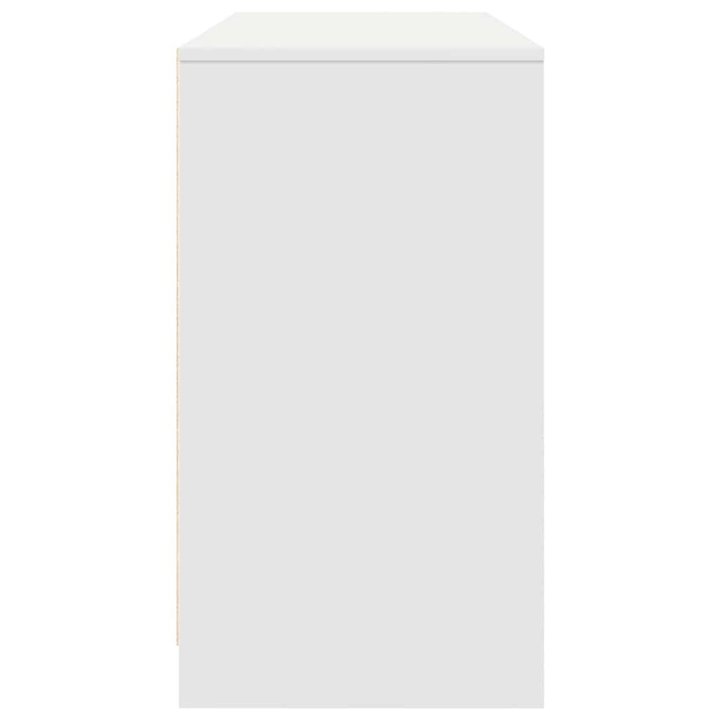 Skrivebord 120x42x76 cm konstrueret træ hvid