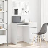 Skrivebord 86x49x76 cm konstrueret træ hvid
