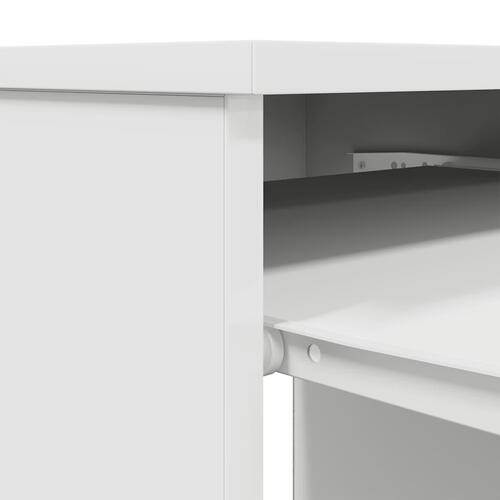 Skrivebord 86x49x76 cm konstrueret træ hvid