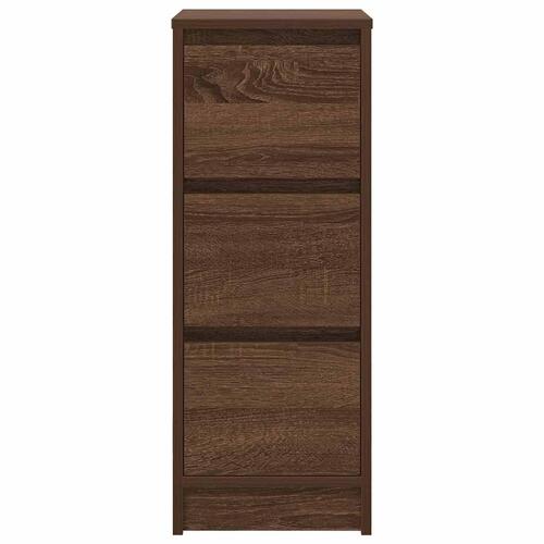 Skænk 29,5x34x76 cm konstrueret træ brun egetræsfarve