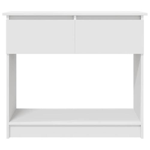 Konsolbord med skuffer 85,5x38,5x74,5 cm hvid