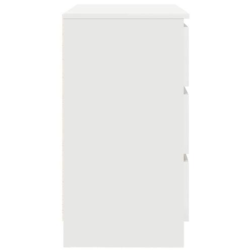Skænk med skuffe 71x35x65 cm konstrueret træ hvid