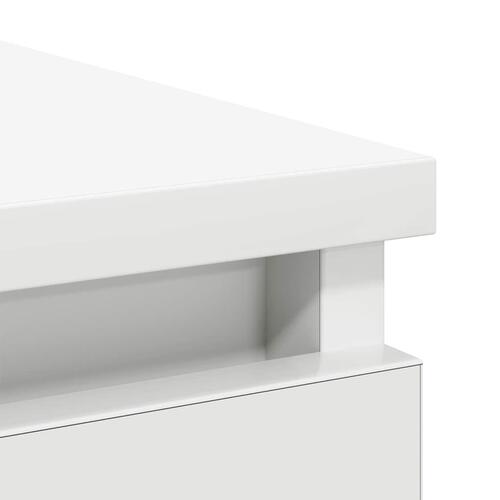 Skænk med skuffe 71x35x65 cm konstrueret træ hvid