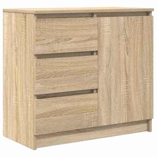 Skænk med skuffe 71x35x65 cm konstrueret træ sonoma-eg