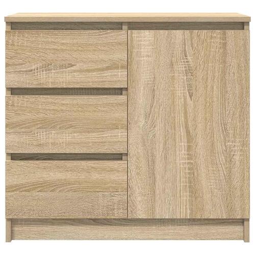 Skænk med skuffe 71x35x65 cm konstrueret træ sonoma-eg