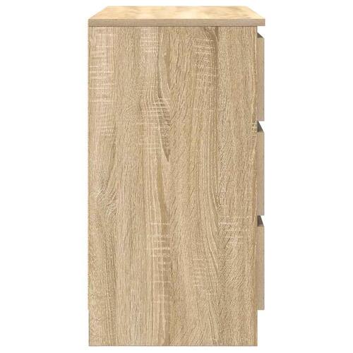 Skænk med skuffe 71x35x65 cm konstrueret træ sonoma-eg