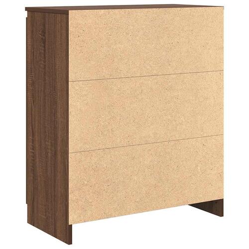 Skænk med skuffer 71x35x84 cm konstrueret træ brun egetræ