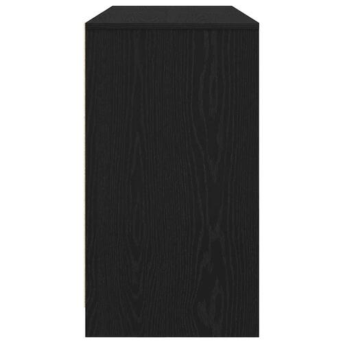 Skrivebord 120x42x76 cm konstrueret træ sort-eg