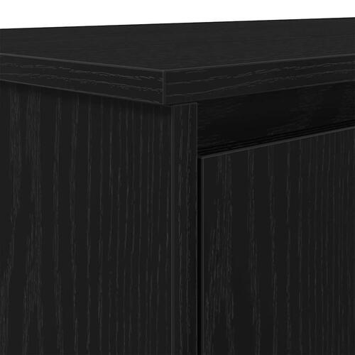 Skrivebord 120x42x76 cm konstrueret træ sort-eg