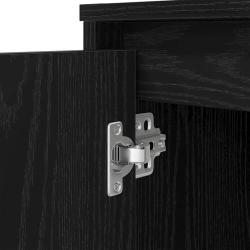 Skrivebord 120x42x76 cm konstrueret træ sort-eg