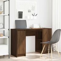 Skrivebord 120x42x76 cm konstrueret træ brun egetræsfarve
