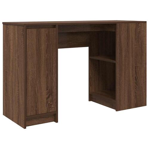 Skrivebord 120x42x76 cm konstrueret træ brun egetræsfarve