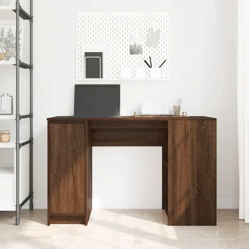 Skrivebord 120x42x76 cm konstrueret træ brun egetræsfarve