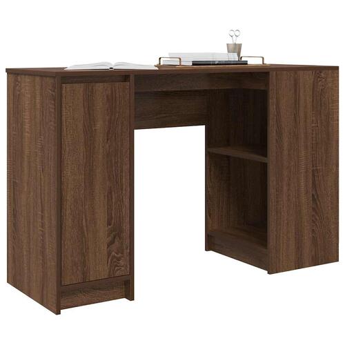 Skrivebord 120x42x76 cm konstrueret træ brun egetræsfarve