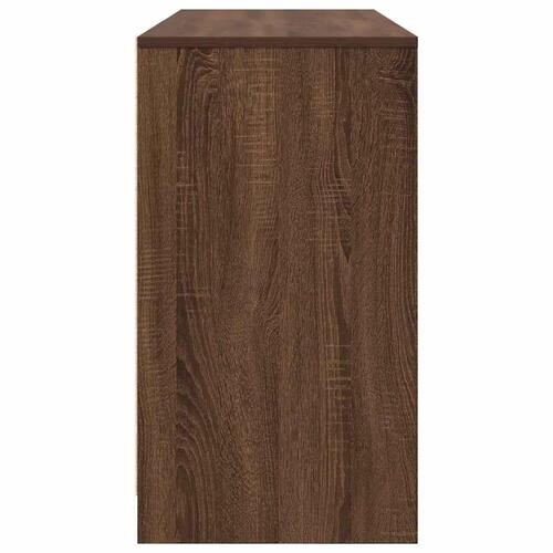 Skrivebord 120x42x76 cm konstrueret træ brun egetræsfarve