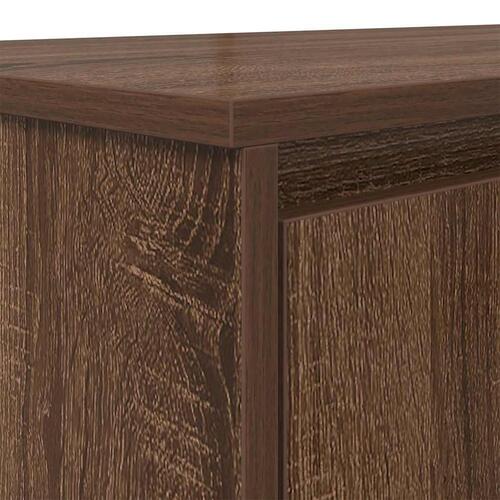 Skrivebord 120x42x76 cm konstrueret træ brun egetræsfarve